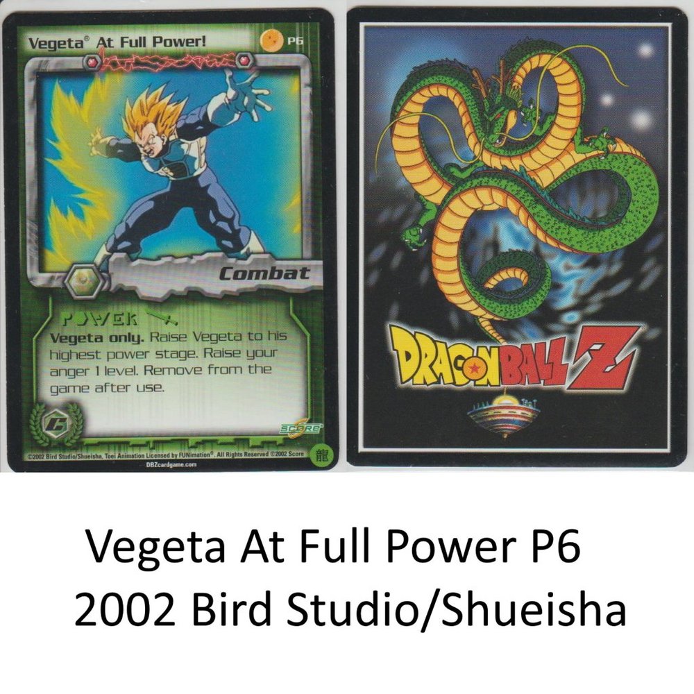 Dragon Ball Z Limited Vegeta At Full Power P6 Rare Cell Games Saga DBZ TCG CCG